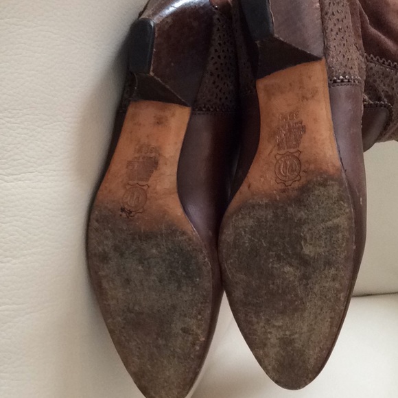 Made and bought in Italy brown leather cowboy boot - Picture 6 of 7